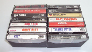 Lot of 14 Heavy Rock & Roll Music Cassettes
