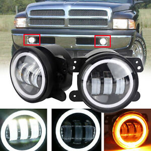 Pair 4 Inch LED Fog Lights Front Bumper Driving Lamps for Jeep Wrangler Dodge  (For: 2006 Jeep Wrangler)