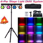 Stage Par Light LED DJ Lights w/Stand Package Stage Light System DMX& Controller