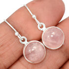Natural Rose Quartz - Madagascar 925 Sterling Silver Earrings Jewelry CE20834