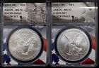 2021 (W) Type 1 & Type 2 Silver Eagle 2 Coin Set! ANACS graded MS 70! sku 02383