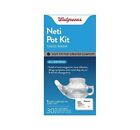 Neti Pot Sinus Wash Kit + 30 Neti Salt Saline Packets NIB Sealed New All Natural