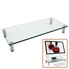 Glass Monitor Laptop Stand Display Riser Desk Table Top Shelf PC TV Home Audio