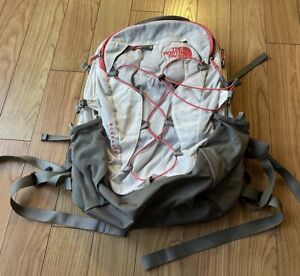 The North Face Borealis Backpack White/Gray Laptop Bungee Flex Hiking Outdoor