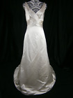 Paloma Blanca Wedding Ball Gown Bridal Dress 6-10 Silk Ivory Ruched Back Buttons