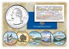 2005 COLORIZED US MINT STATE QUARTERS * Complete Set of 5 Coins * with Capsules