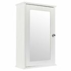 Wall Mount Mirrored Bathroom Medicine Cabinet Storage Organizer with Single Door