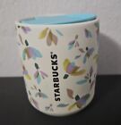 2023 Starbucks Travel Mug Cup Floating Snowdrops Ceramic 8 Oz Lid 4.25