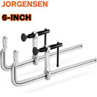Jorgensen 6-Inch Bar Clamp Set Drop Forged Steel Bar Woodworking Clamps 2 Packs
