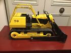Vintage Mighty Tonka T9 Bulldozer Yellow 1970’s Great Working Condition 16”.