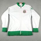 Adidas Mexico Jacket Mens Size Large White Green Full Zip Up Track Sweater *