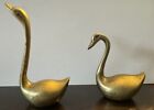 New ListingVintage Solid Brass Swan Birds Figurines PAIR 4