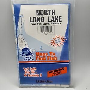 North Long Lake Minnesota Fishing Hot Spots Waterproof Tearproof Map