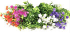Artificial Flower Lot ~1# 12 Bundles- Boxwood Stem & Flowers-colorful Assortment