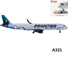 (Rare)1:400 AeroClassics Frontier Airlines A321 N714FR Bear+Free Tractor
