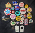 26 Vintage Button Pinbacks - Pins Various - Themes Buttons Pin Round Random Lot