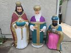 Vtg 1999 TPI Nativity Set 3 Wise Men Blow Mold Christmas Yard Decor
