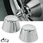 Chrome Front Axle Cap Nut Covers For Harley Road Glide Softail Fatboy Dyna FXWG (For: Harley-Davidson FXR)