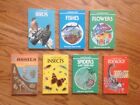 Lot 7 Vintage GOLDEN GUIDE Books BIRDS Flowers FISH Spiders FOSSILS & More GUC