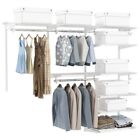 4-6 Feet Wall-Mounted Adjustable Closet Organizer System & Shelves Hanging Rods