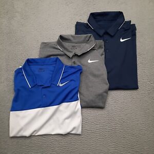 Nike Golf Tour Performance Polo Shirt Men Large Short Sleeve Logo Collared LOT 3