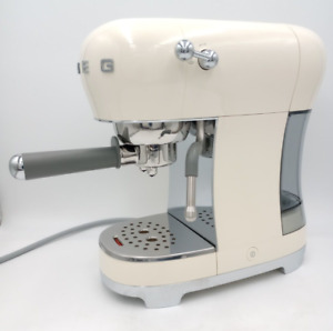 USED - SMEG Cream Color Espresso Manual Coffee Machine - ECF02CRUS