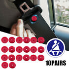 Red Car Seat Belt Stopper Button Limit Safety Buckles Retainer Parts Fastener (For: Nissan 350Z)