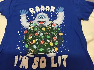 Rudolph The Red Nose Reindeer Shirt Mens X-LARGE  Bumbles Abominable Snow Man