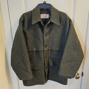 Vintage CC FILSON Double MACKINAW CRUISER Jacket 100% Wool Olive 40M Style 83