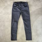 7 FOR ALL MANKIND luxe performance plus slimmy  tapered black faded jeans 36x32