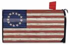 Betsy Ross Flag Patriotic Mailbox Cover Fourth of July Rustic Standard