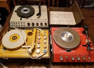 Vintage Record Player Lot. Newcomb, Califone. For Parts, Repair. EDT-S, AVT-S.