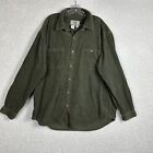 The Territory Ahead button down shirt mens size 2XL green waffle knit pockets
