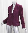 AKRIS Plum Purple Suede Leather Blazer Jacket Coat sz.6-38