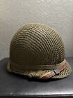 Early WWII US Army M1 Helmet With Shrimp Net & Seaman Paper Liner