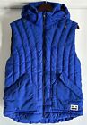 Scotch & Soda Zipped Quilted Hooded Puffer Vest Navy Size XL with small defect