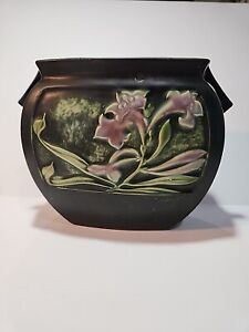 Roseville Rosecraft Panel Green 1926 Vintage Art Pottery Ceramic Pillow Vase