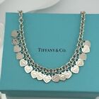 RARE Return to Tiffany & Co. Multi Heart Tag Necklace, Sterling Silver, 18.25