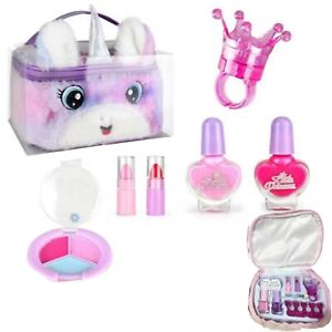 Girls Makeup Set for Barbie Vanity Kids My First Purse Nail Kit Spa Pretend Play