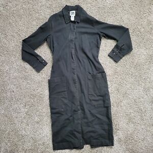 Prairie Underground Black Cotton Zipper Dress Womens Size M Made in USA
