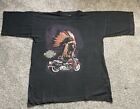 Vintage Indian Motorcycles Native American Biker Single Stitch T Shirt Rare READ