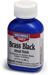 Birchwood Casey Brass Black Metal Finish Darkens Brass Copper or Bronze 3oz