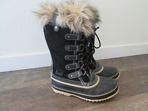 Sorel Joan of Arctic Women's Leather Winter Boots - Black, US 6