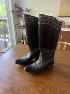 Ariat Boots Women’s Size 6 Sahara Brown Stitched Western Cowboy