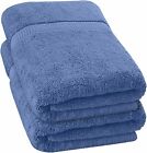 Pack of 2 Large Blue Bath Towels 100% Cotton 27