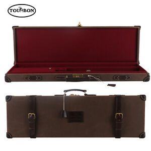 TOURBON Vintage Canvas Shotgun Hard Box Weapon Protect Storage Carry Case Gift