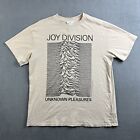 Joy Division Shirt Adult Small Beige Unknown Pleasures Logo H&M Mens Band Tee