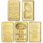 2.5 gram Gold Bar - Random Brand - Secondary Market - 999.9 Fine