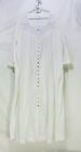 Eileen West Nightgown Women's Size L Cotton White Long Sleeve Victorian Peasant