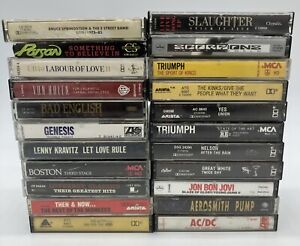 Lot of 22 Cassette Tapes Hard Rock, Classic Rock Soft Rock